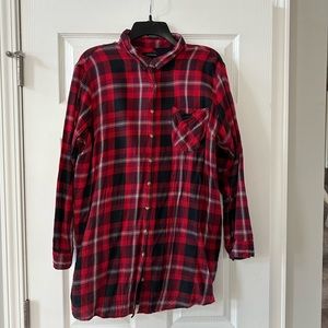 Primark - Lightweight Red Plaid Shirt - Size 14
